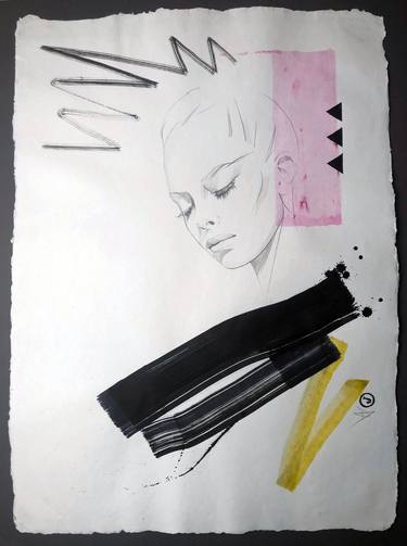 Original Abstract Fashion Drawings by Dimitri Jelezky