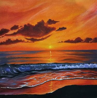 Original Color Field Painting Seascape Paintings by Anshika Arora