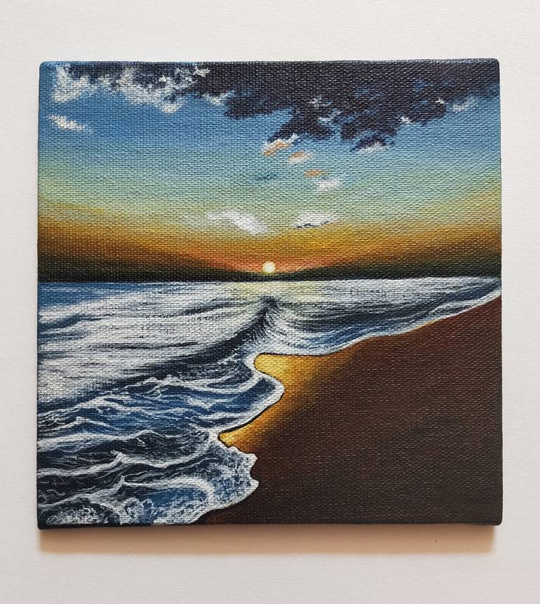 Original Realism Seascape Painting by Anshika Arora