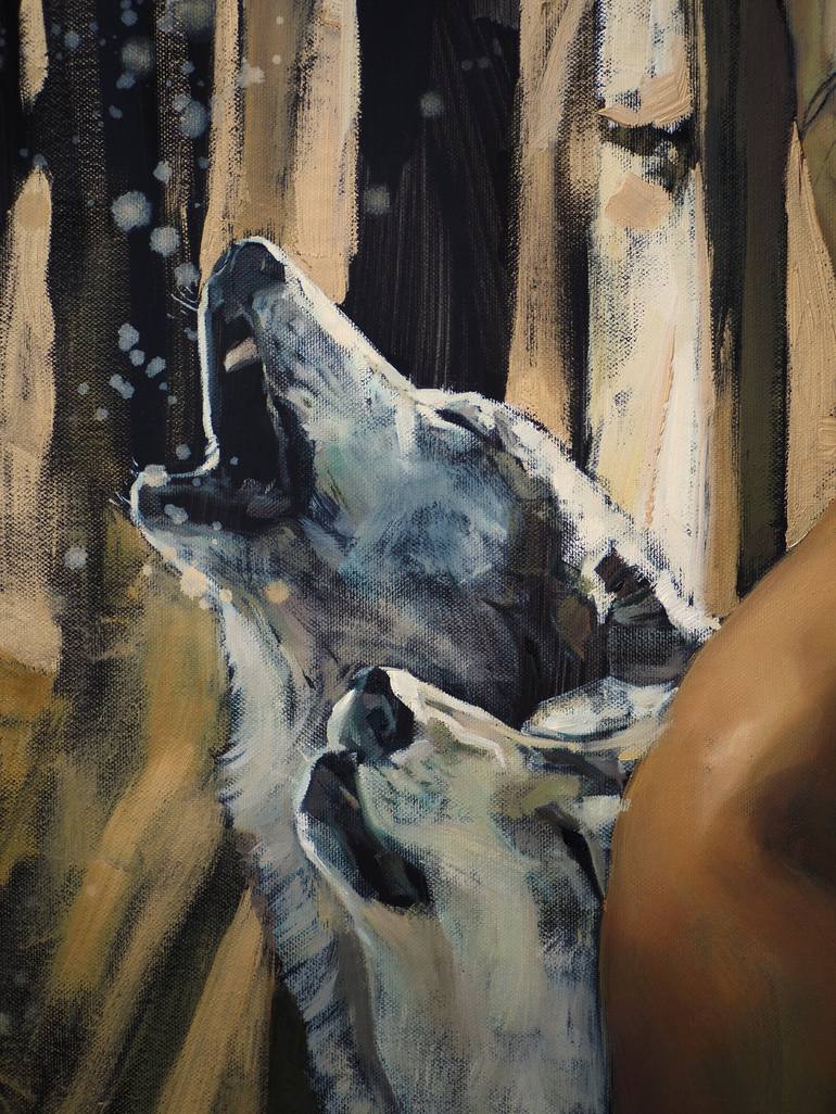 Original Figurative Animal Painting by Oleksii Gnievyshev