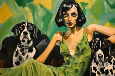 Original Expressionism Dogs Digital by Frank Daske