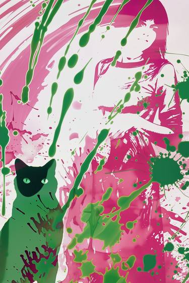 Original Contemporary Cats Digital by Frank Daske