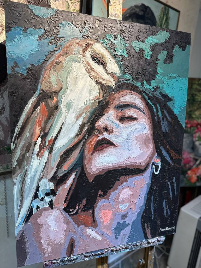 Original Symbolism Women Painting by Pinar Kalem