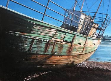 Original Contemporary Boat Paintings by Barry MITCHELL