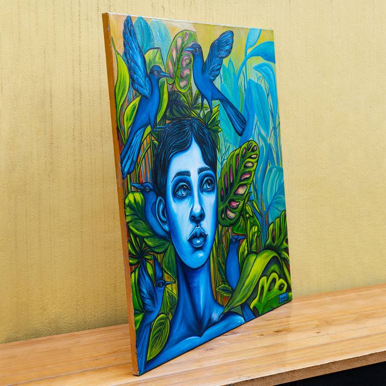 Original Expressionism People Painting by Lenny B
