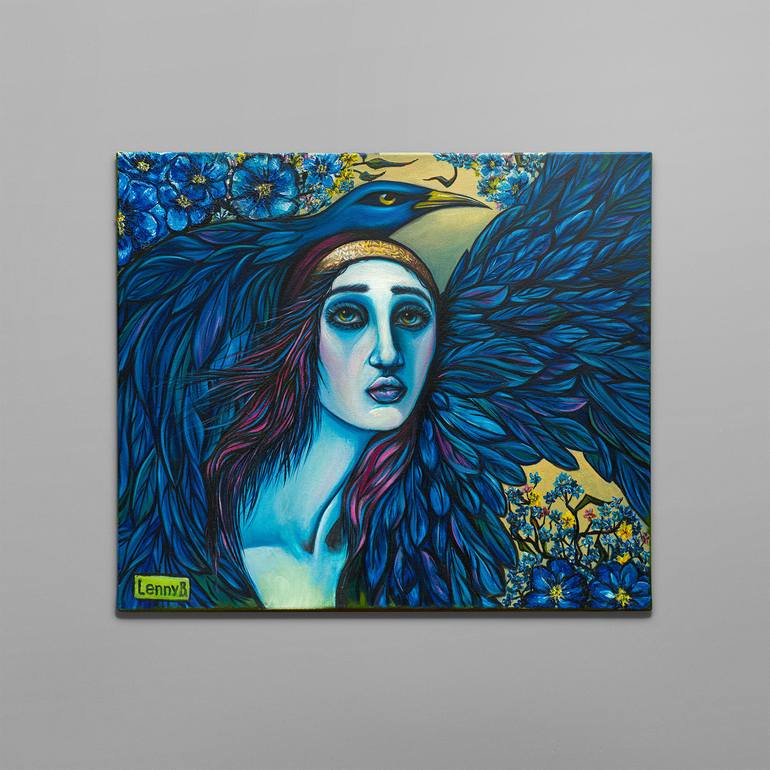 Original Symbolism Fantasy Painting by Lenny B