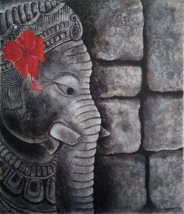 Original Black & White Religion Paintings by Sanjana Patel