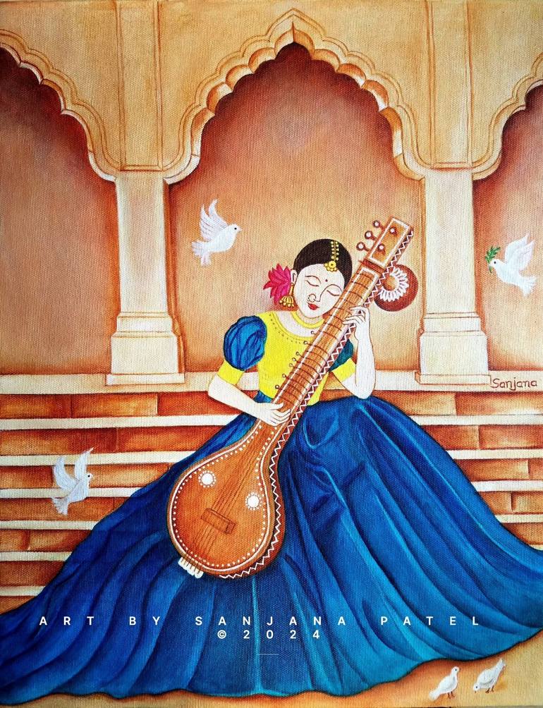 Original Folk Music Paintings by Sanjana Patel