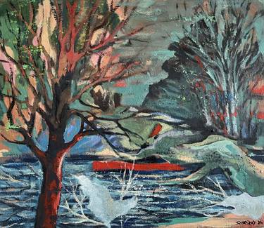 Original Expressionism Landscape Paintings by Tamas Szikszay
