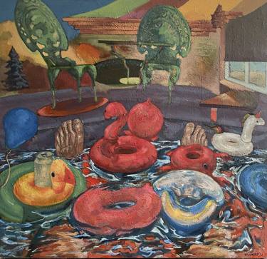 Original Expressionism Water Paintings by Tamas Szikszay