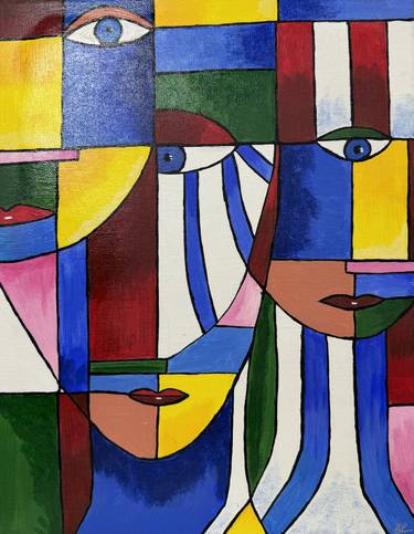 Print of Abstract People Paintings by Sangeeta Parashar