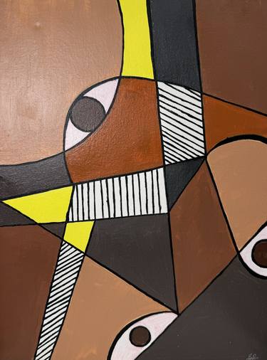 Print of Cubism Abstract Paintings by Sangeeta Parashar