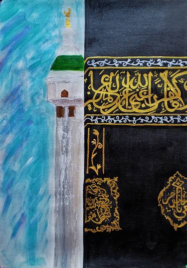 Original Art Deco Calligraphy Paintings by Javaria Amber