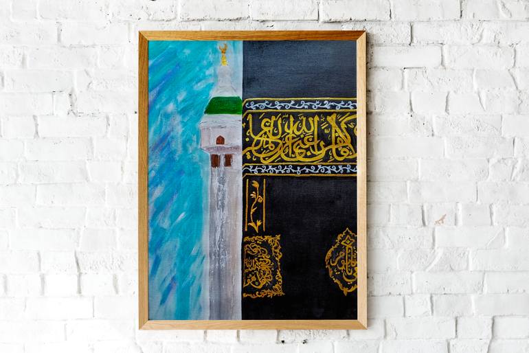 Original Art Deco Calligraphy Painting by Javaria Amber