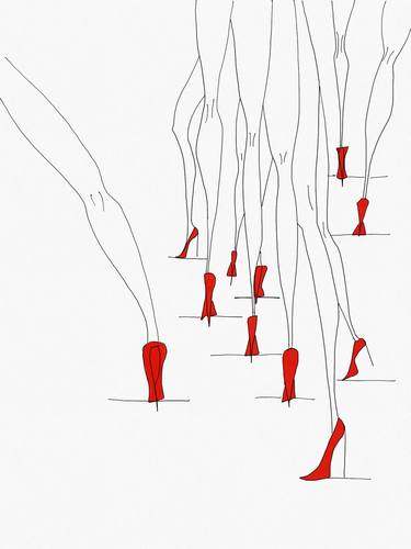 Original Contemporary Fashion Drawings by Caterina Cottafavi