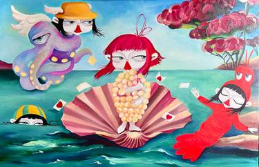 Original Contemporary Water Painting by Yuliia Dzhurenko