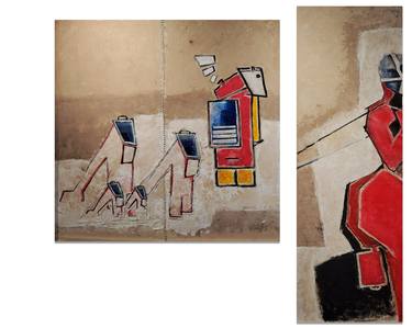 Original Abstract Expressionism Abstract Painting by Mrityunjay Awasthy