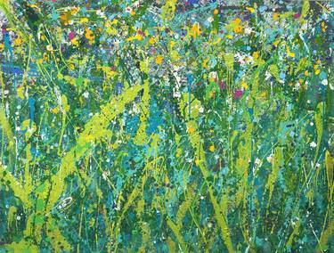 Original Abstract Expressionism Garden Paintings by ANDREW WEAVER