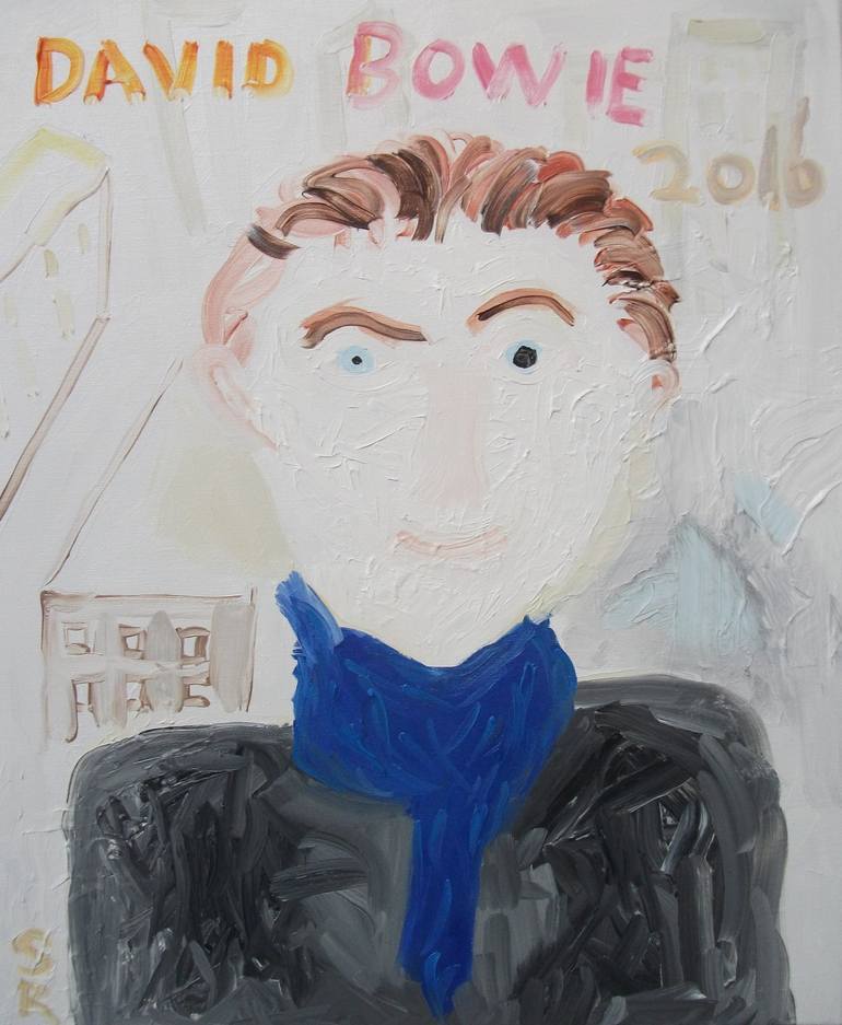 DAVID BOWIE, 2016 Painting by Stuart Ridley | Saatchi Art