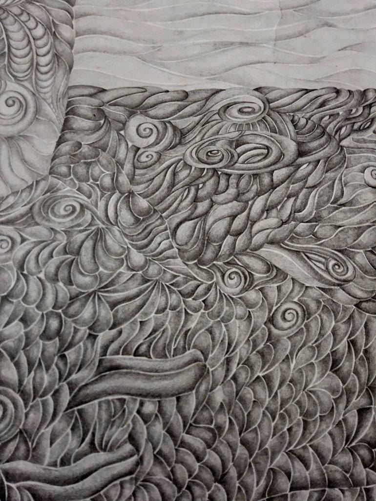 Original Surrealism Body Drawing by Cristina Corzetto
