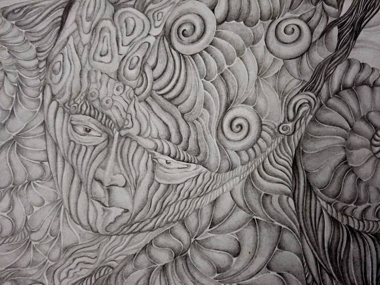 Original Surrealism Body Drawing by Cristina Corzetto