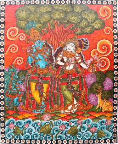 Original Abstract Expressionism Classical Mythology Paintings by Anupama Vijayan