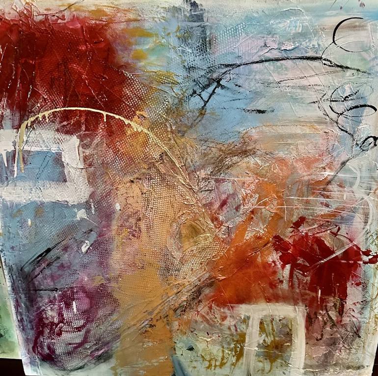 Original Minimalism Abstract Mixed Media by Sharon Johnson-Hyatt