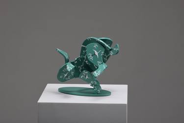 Original Cubism Animal Sculpture by Jin Koo Lee