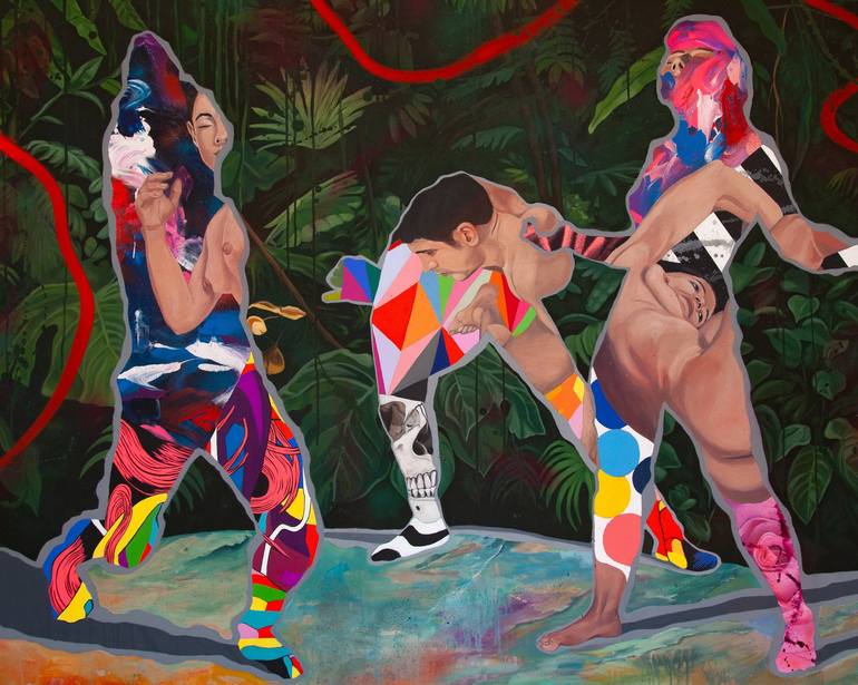Original Figurative Abstract Paintings by Mark Engel