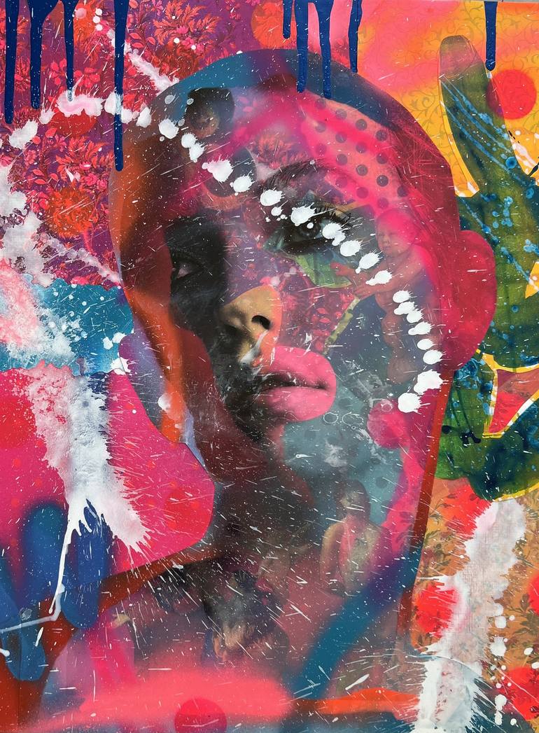 Original Figurative Abstract Collage by Mark Engel