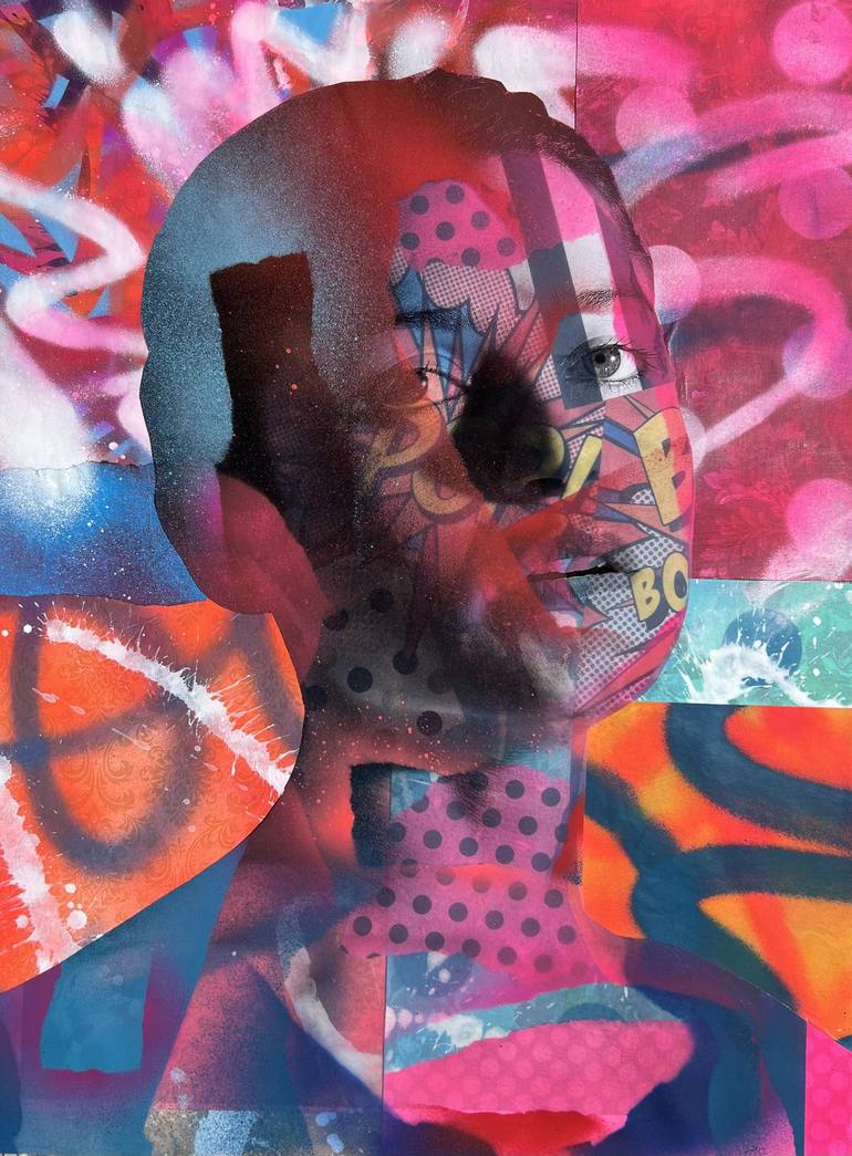 Original Pop Art Abstract Collage by Mark Engel