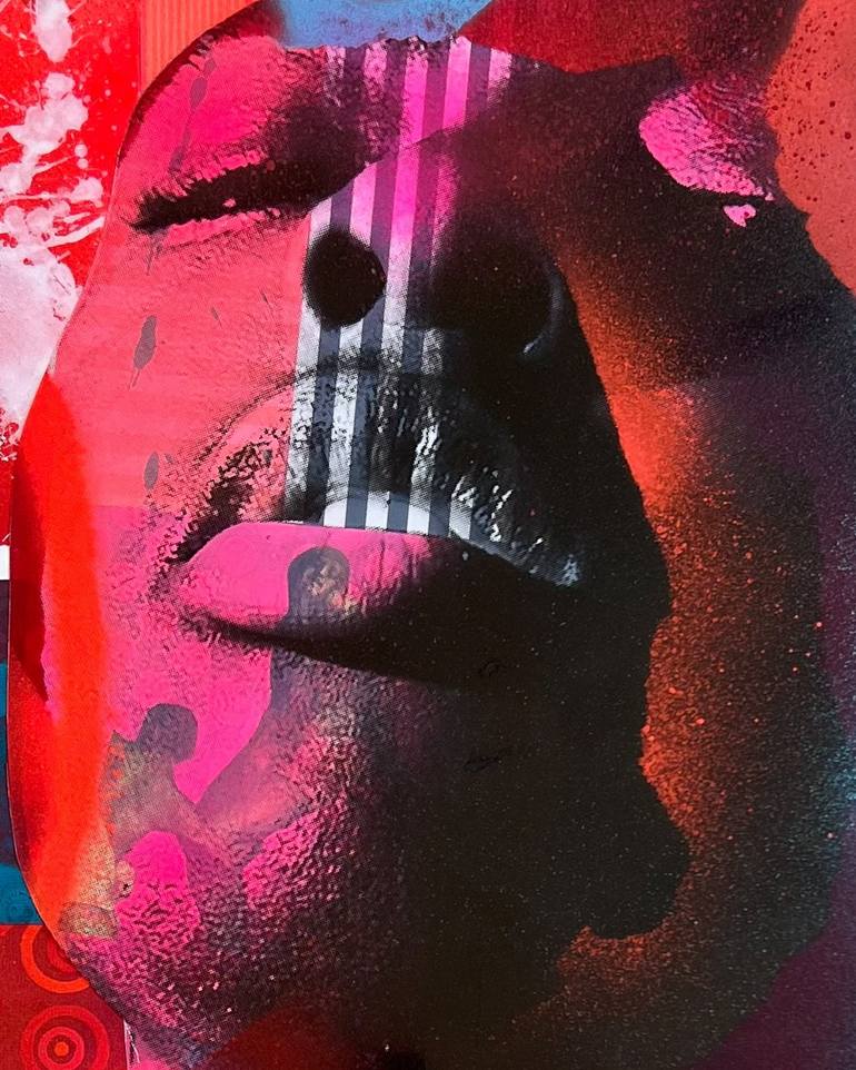 Original Abstract Pop Culture/Celebrity Collage by Mark Engel
