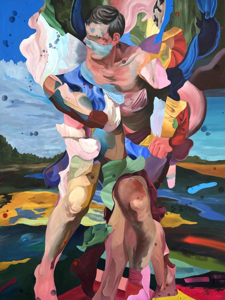 Original Figurative Abstract Paintings by Mark Engel
