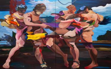 Original Figurative Abstract Paintings by Mark Engel
