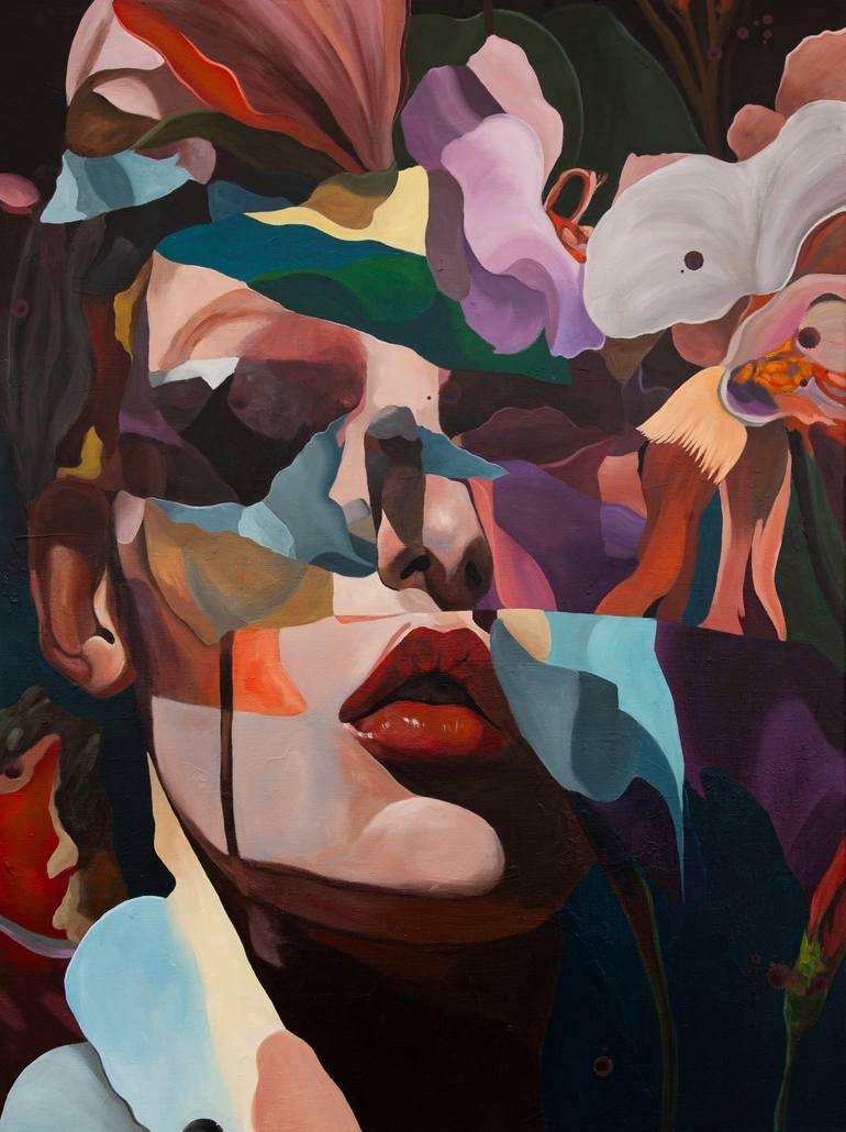 Original Abstract Floral Paintings by Mark Engel