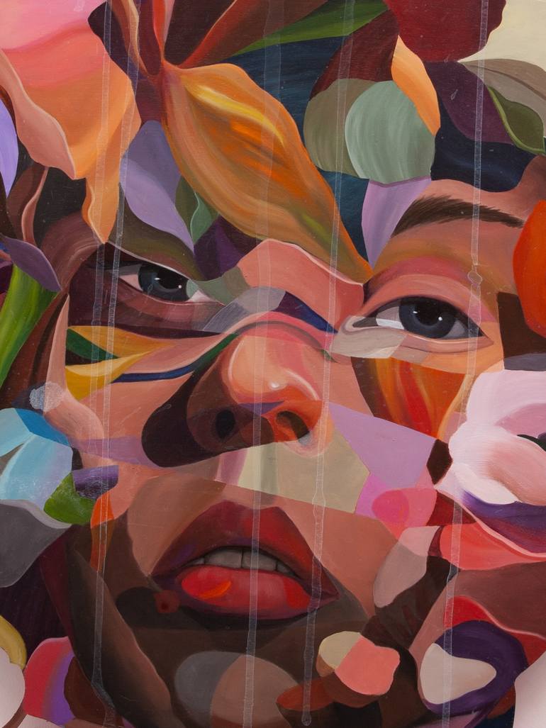 Original Abstract Floral Painting by Mark Engel