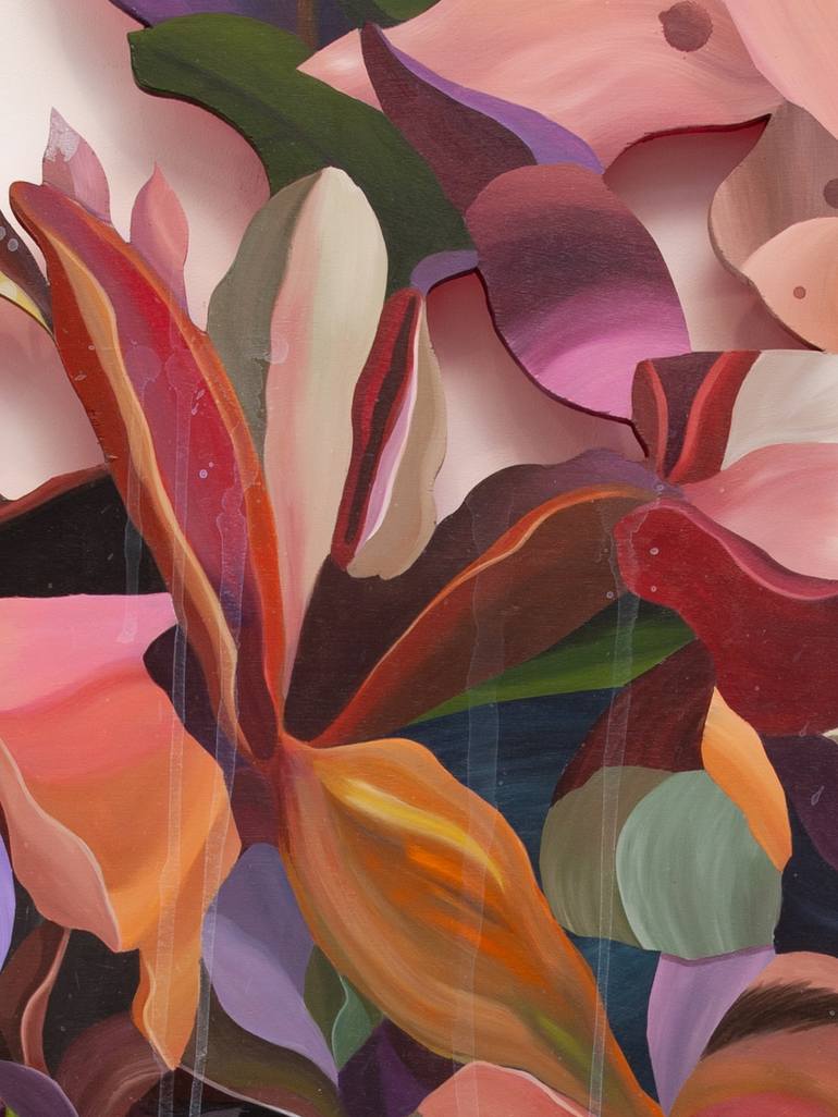 Original Abstract Floral Painting by Mark Engel