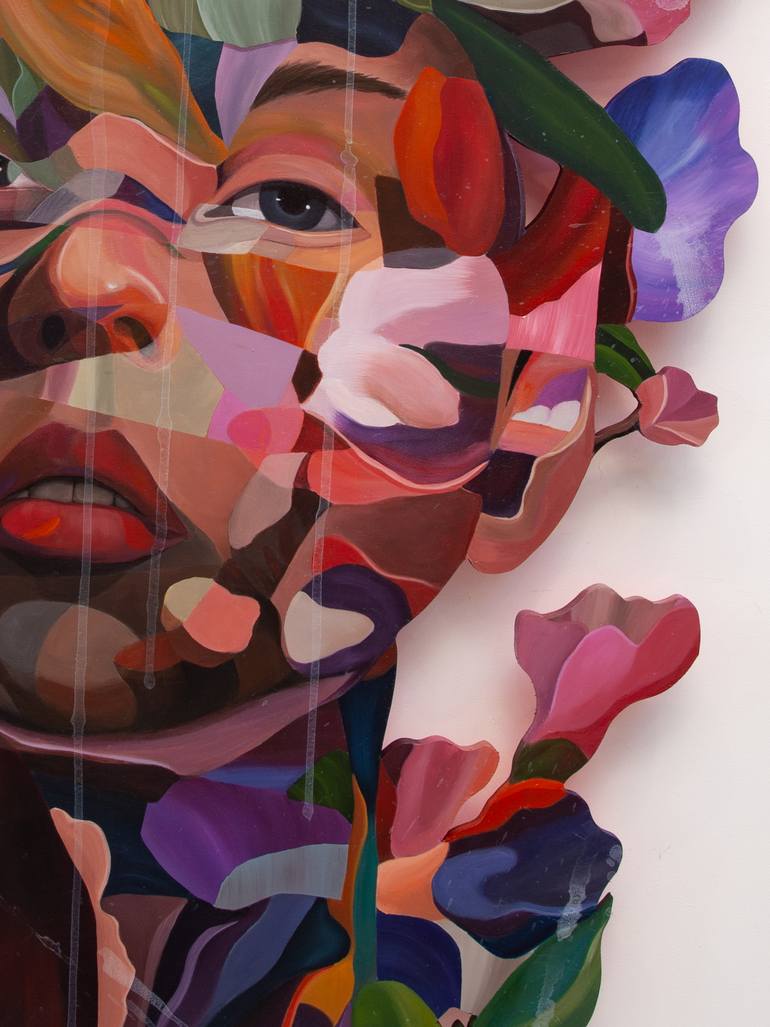 Original Abstract Floral Painting by Mark Engel