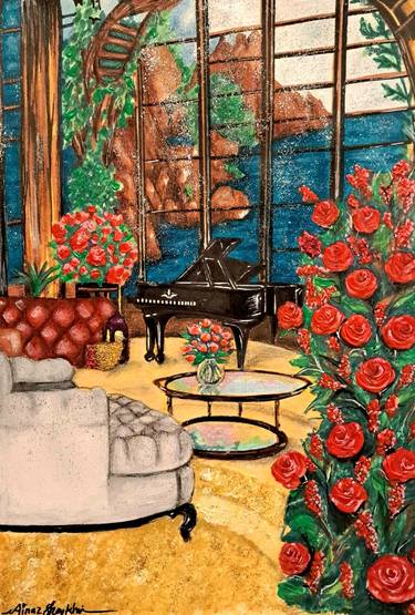 Original Color Field Painting Nature Paintings by Ainaz Sh