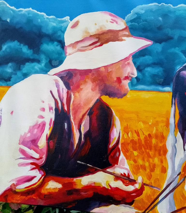 Original Expressionism Men Painting by Luis  Garcés