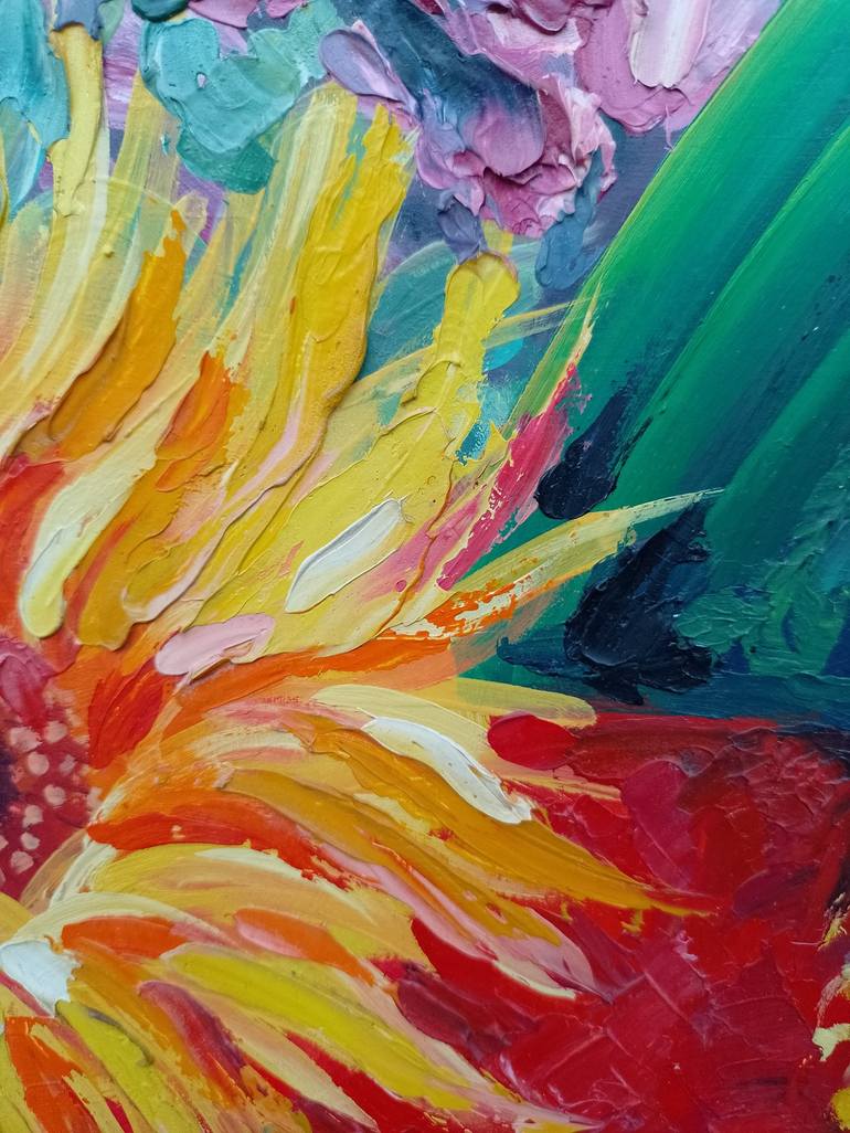 Original Expressionism Floral Painting by Luis  Garcés