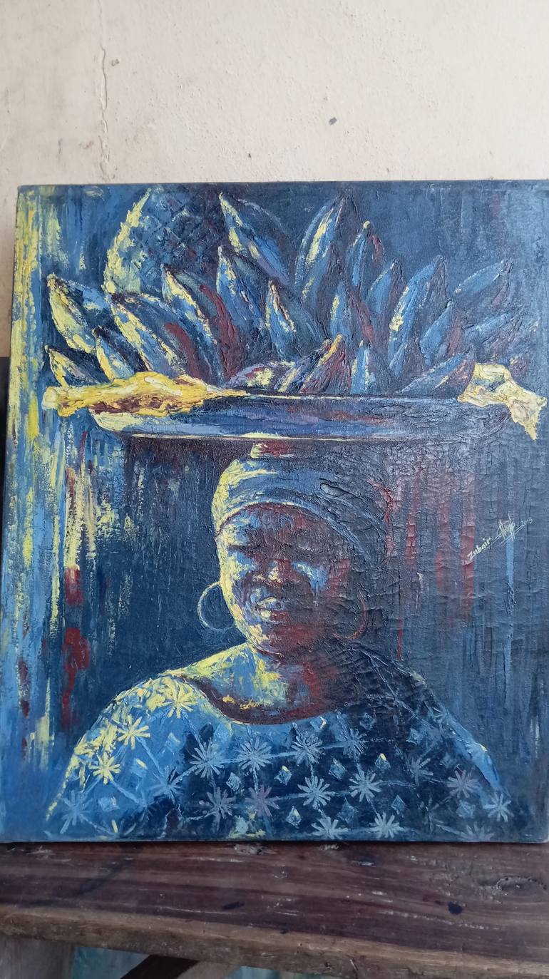 Original Cubism Rural Life Painting by Zubair Tunde