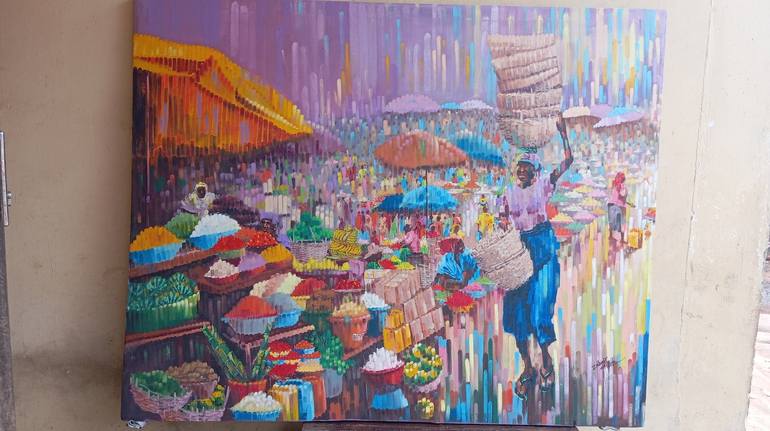 Print of Cubism Landscape Paintings by Zubair Tunde