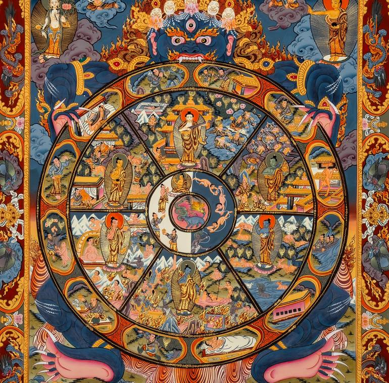 Original Symbolism Abstract Painting by Kishan Ghising Tamang