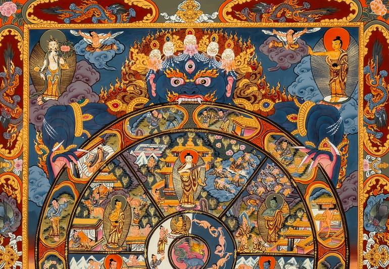 Original Symbolism Abstract Painting by Kishan Ghising Tamang