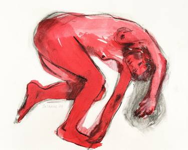 Original Figurative Body Drawings by Suzanne Lykiard