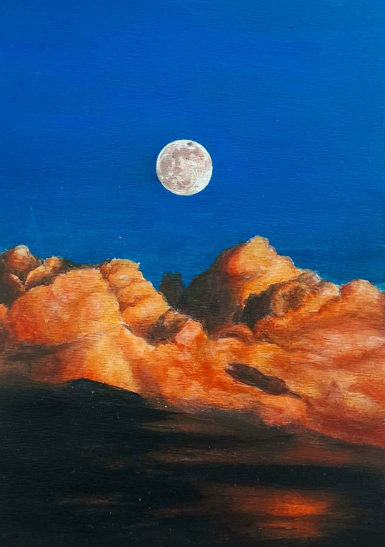 Print of Realism Landscape Paintings by Minahil Adeel