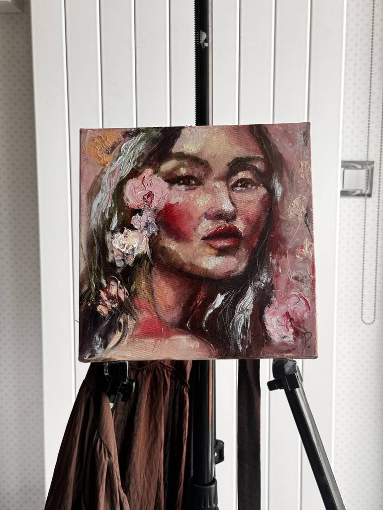 Original Impressionism Floral Painting by Polina Te