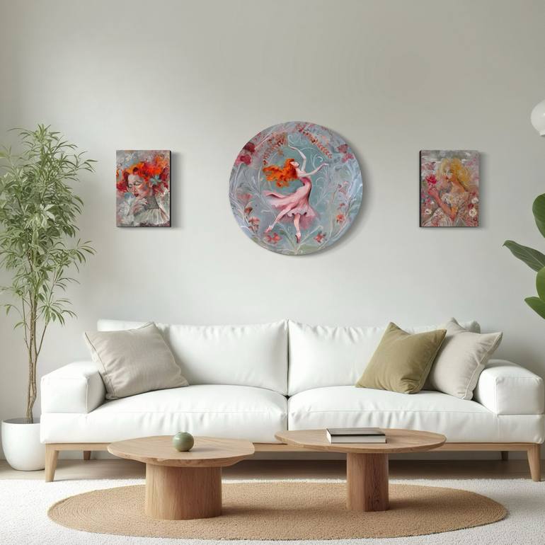 Original Abstract Expressionism Classical Mythology Painting by Polina Te