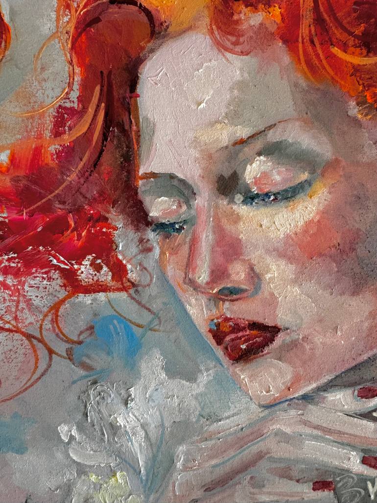 Original Abstract Expressionism Classical Mythology Painting by Polina Te